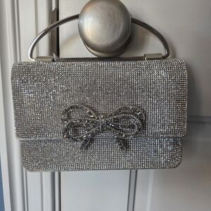 Elegant Silver Crystal Clutch - Antonio Melani